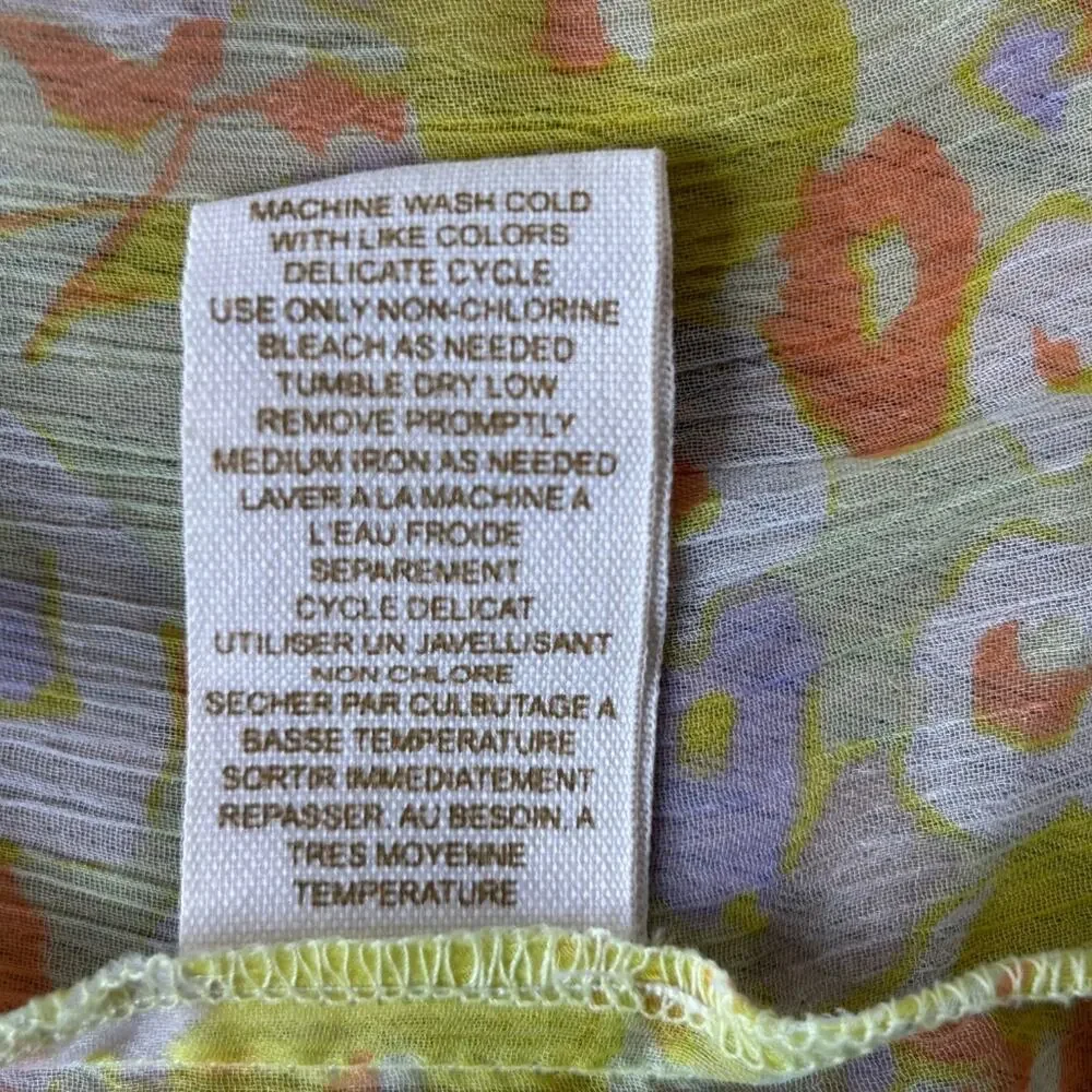 Free People Intimately Floral Babydoll Nightgown Yellow Sheer Babydoll Dress S